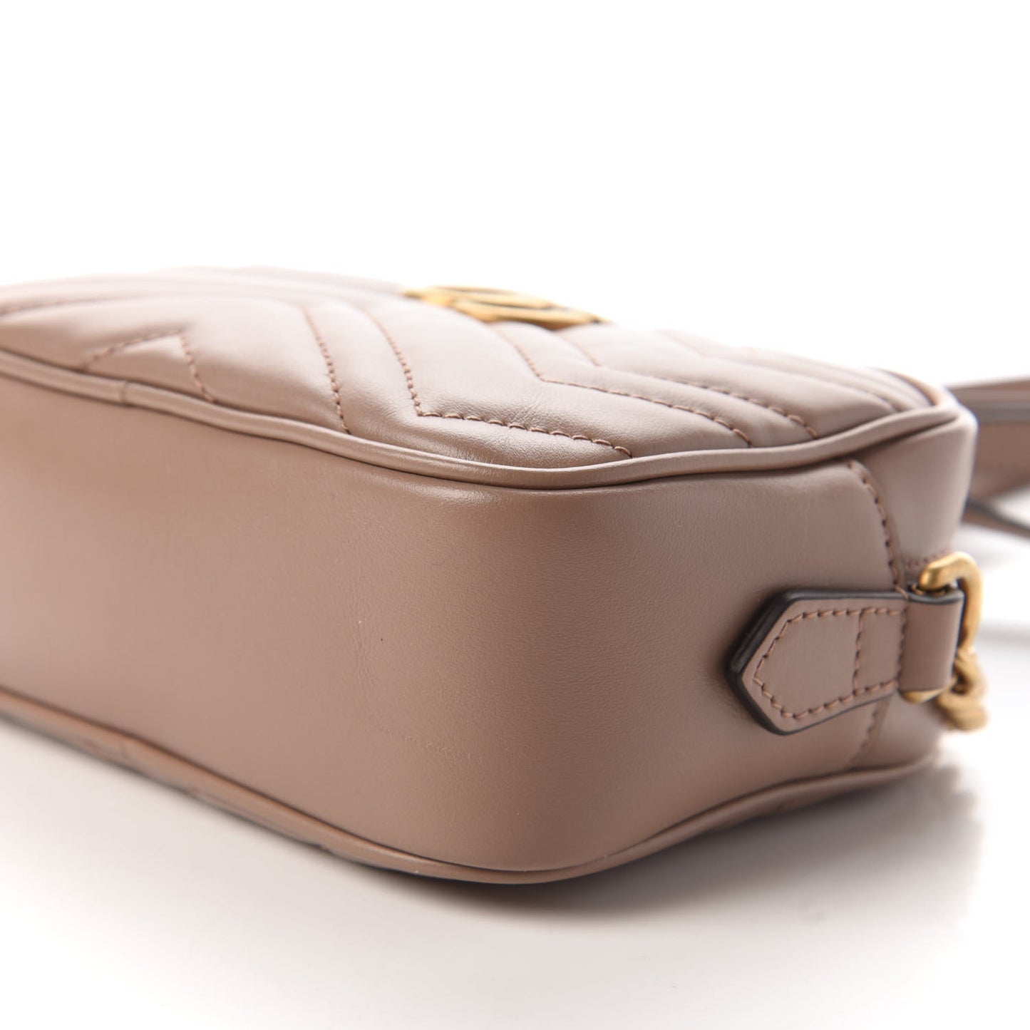 Calfskin Matelasse Mini GG Marmont Chain Shoulder Bag Porcelain Rose