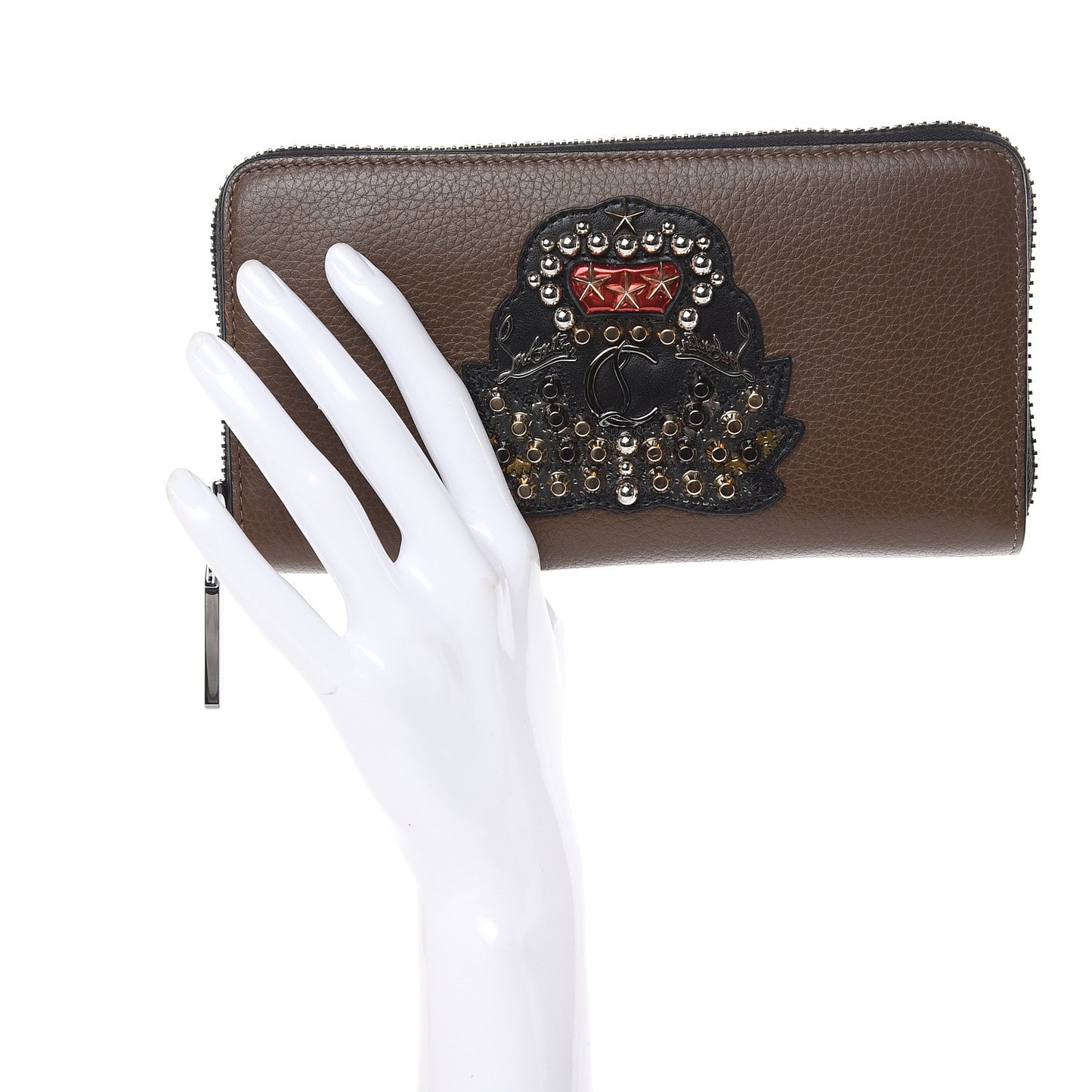 Calfskin Ecusson Panettone Zip Around Wallet Cafe