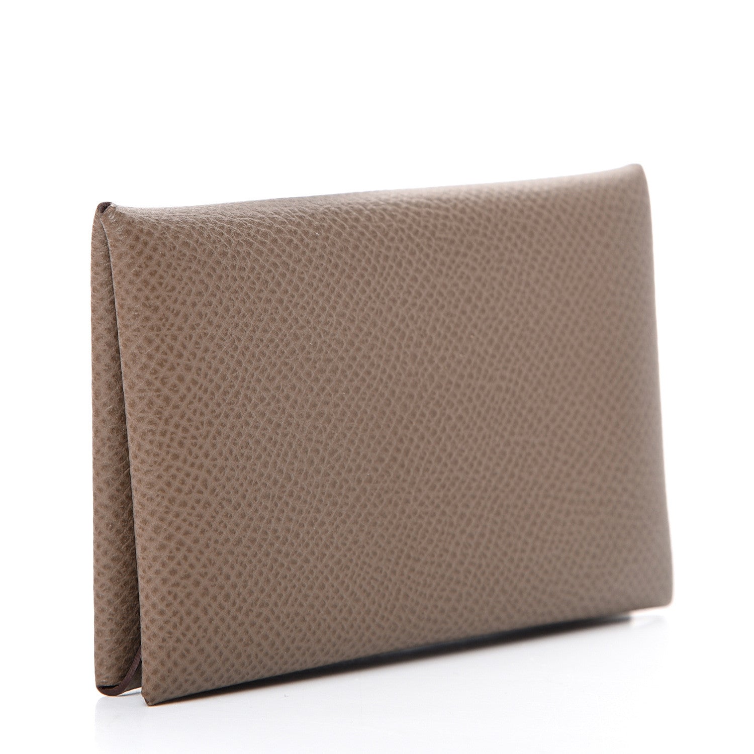 Hermes Epsom Calvi Card Case Etoupe 2 of 7