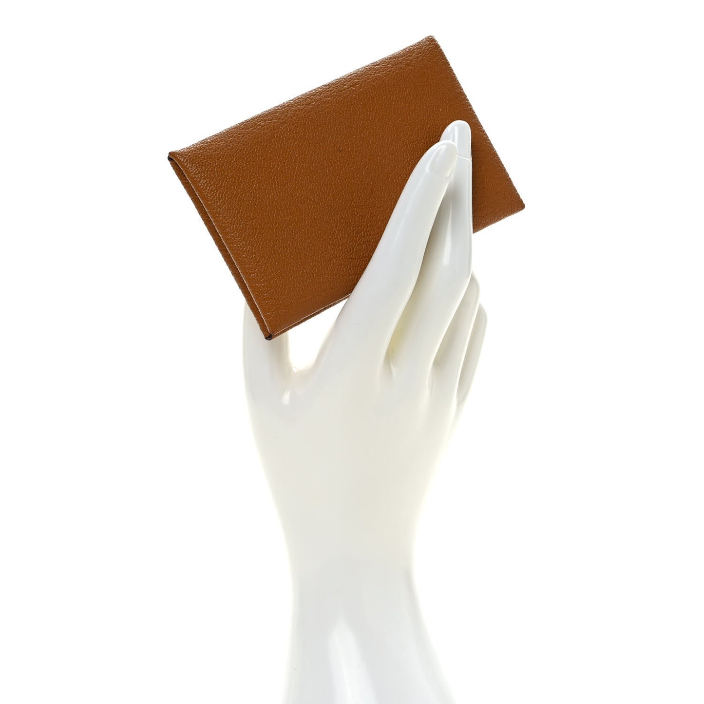 Chevre Mysore Verso Calvi Card Case Caramel Rose Sakura