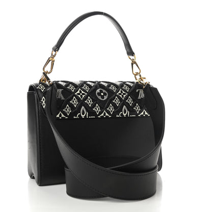 Louis Vuitton Calfskin Since 1854 Embroidered Twist MM Black 3 of 10