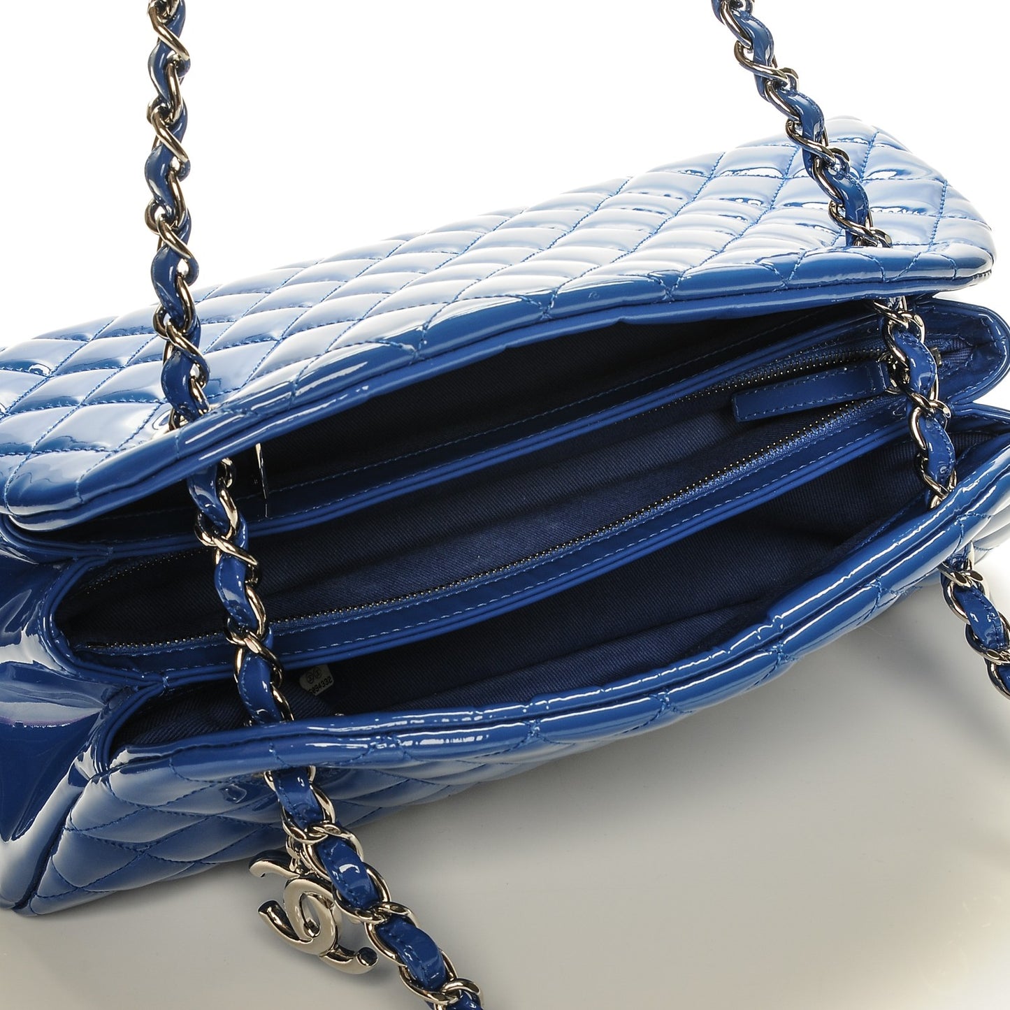 Patent Quilted Medium Just Mademoiselle Blue