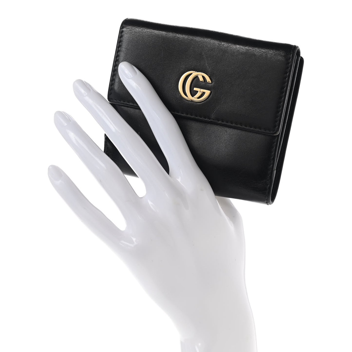 Calfskin Compact Wallet Black