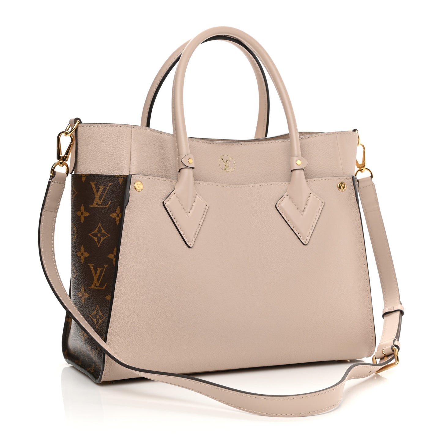 Calfskin Monogram On My Side Greige
