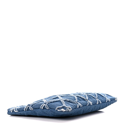 Chanel Denim Frayed Medium Cosmetic Case Blue 4 of 10