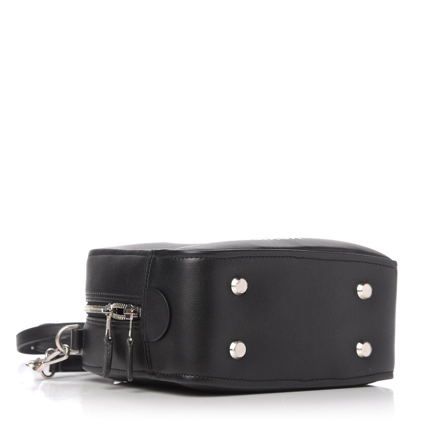 Shiny Day Calfskin XS Triangle Square Bag Black