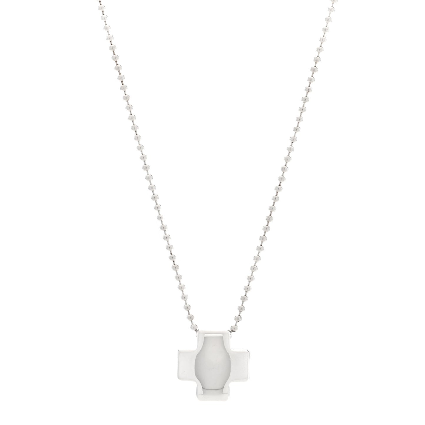Sterling Silver Square Cross Pendant Necklace