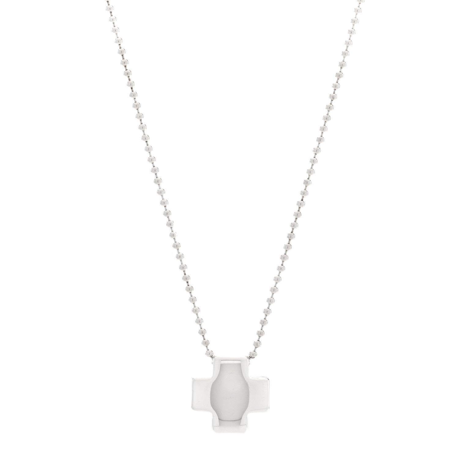 Tiffany Sterling Silver Square Cross Pendant Necklace 5 of 6