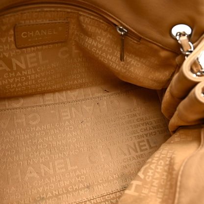 Chanel Lambskin Stitched Accordion Tote Beige 12 of 17