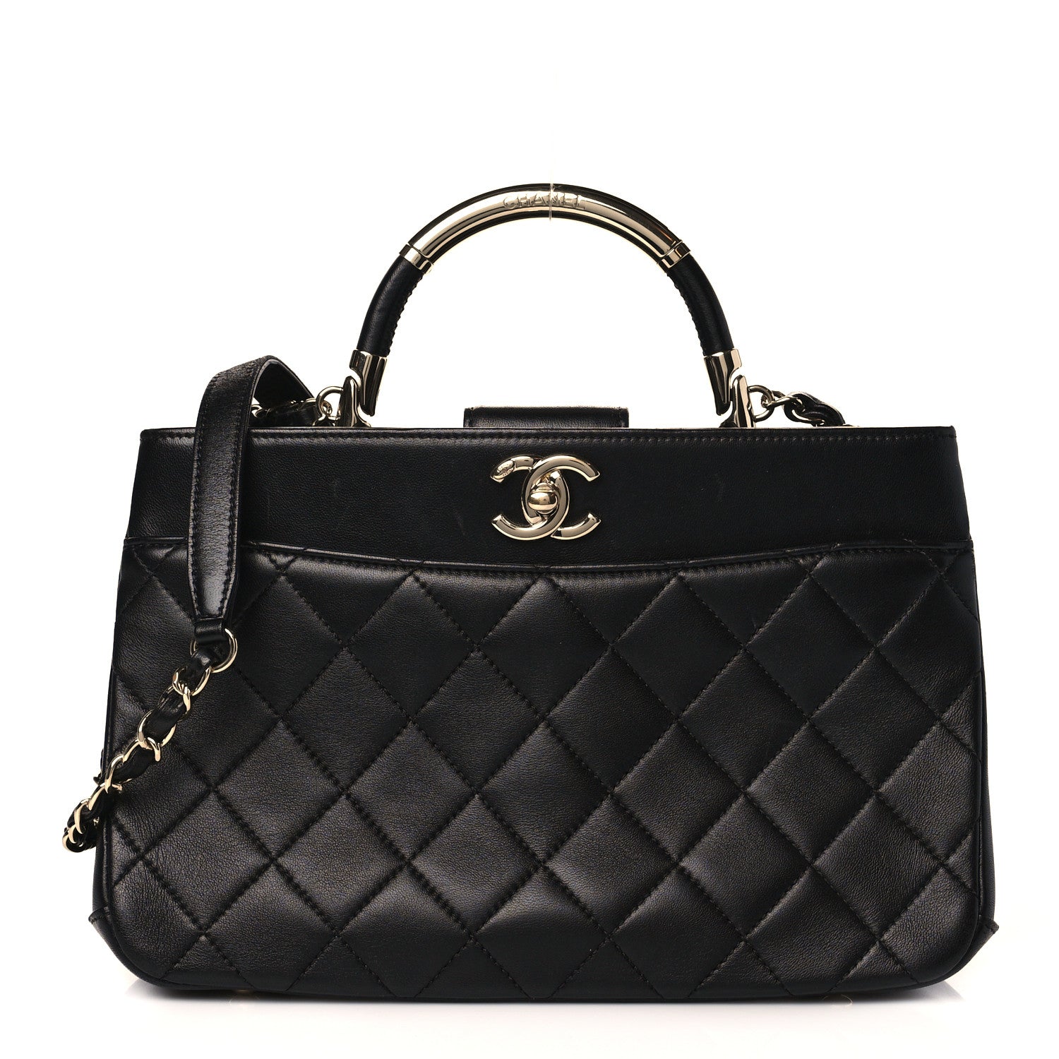 Chanel Lambskin Carry Chic Shopping Tote Black 1 of 25