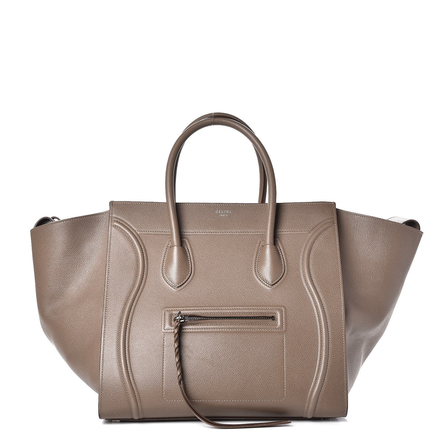 Celine Grained Calfskin Medium Phantom Luggage Taupe 1 of 10
