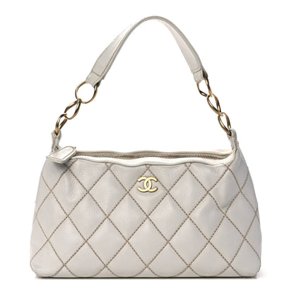 Chanel Calfskin Wild Stitch Surpique Hobo Ivory 1 of 13