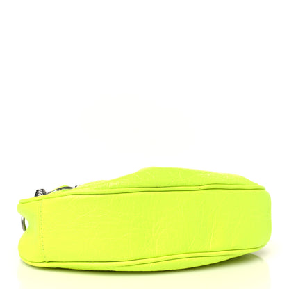 Balenciaga Agneau Arena Le Cagole Chain Shoulder Bag XS Fluo Yellow 5 of 11