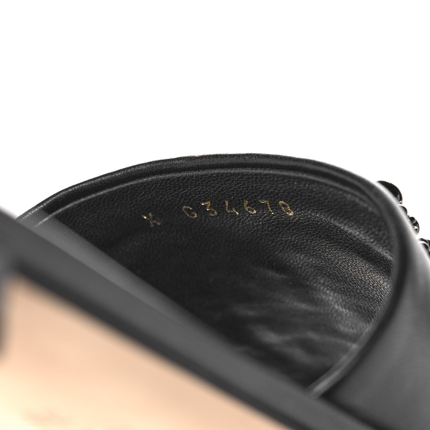 Chanel Lambskin Beaded CC Mules 38 Black 9 of 10