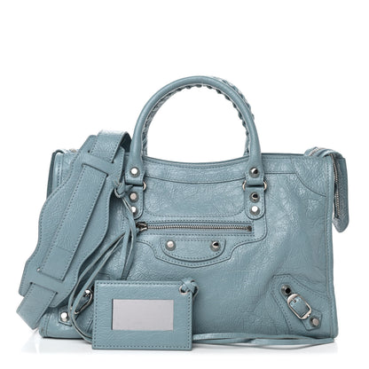 Balenciaga Agneau Classic Silver Hardware S City Bleu Gris 1 of 4
