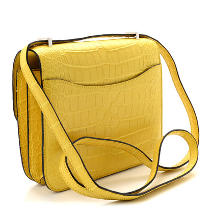 Hermes Matte Alligator Constance 18 Mimosa 3 of 11
