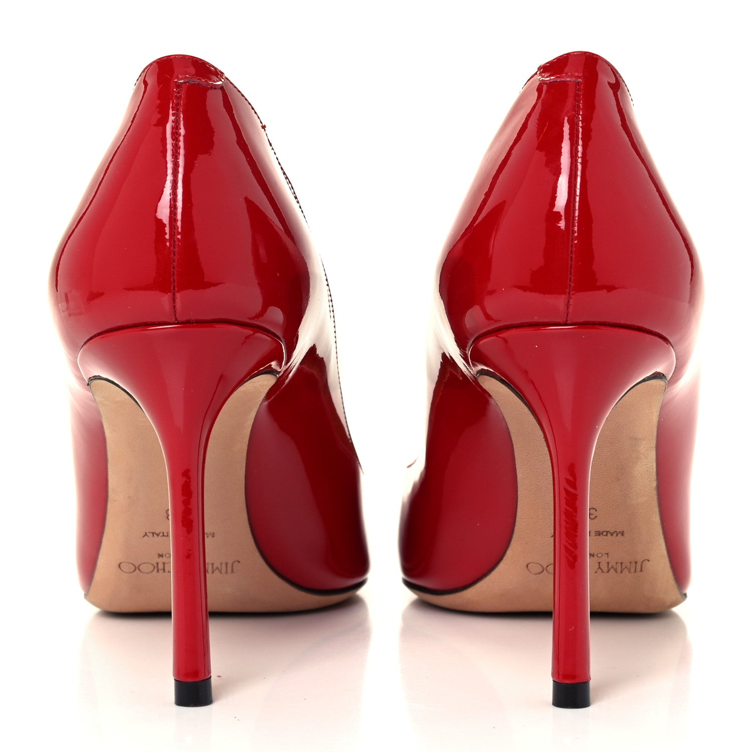 Jimmy Choo Patent Romy 85 Pumps 38 Red 6 of 10