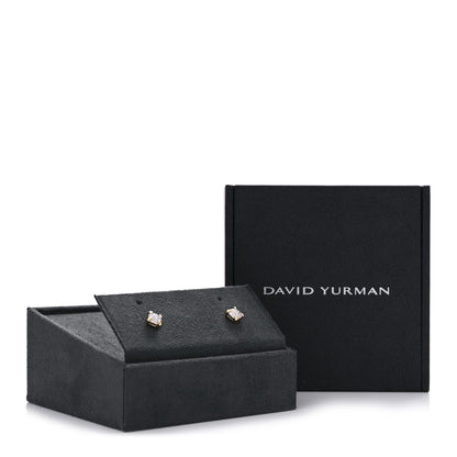 David Yurman 18K Yellow Gold Diamond 5mm Chatelaine Pave Stud Earrings 5 of 5