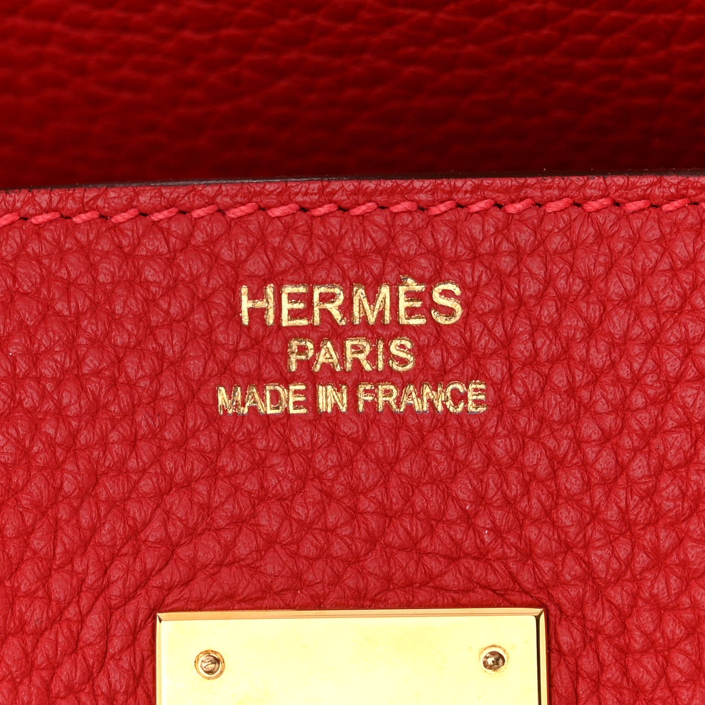 Taurillon Clemence Birkin 35 Rouge Casaque