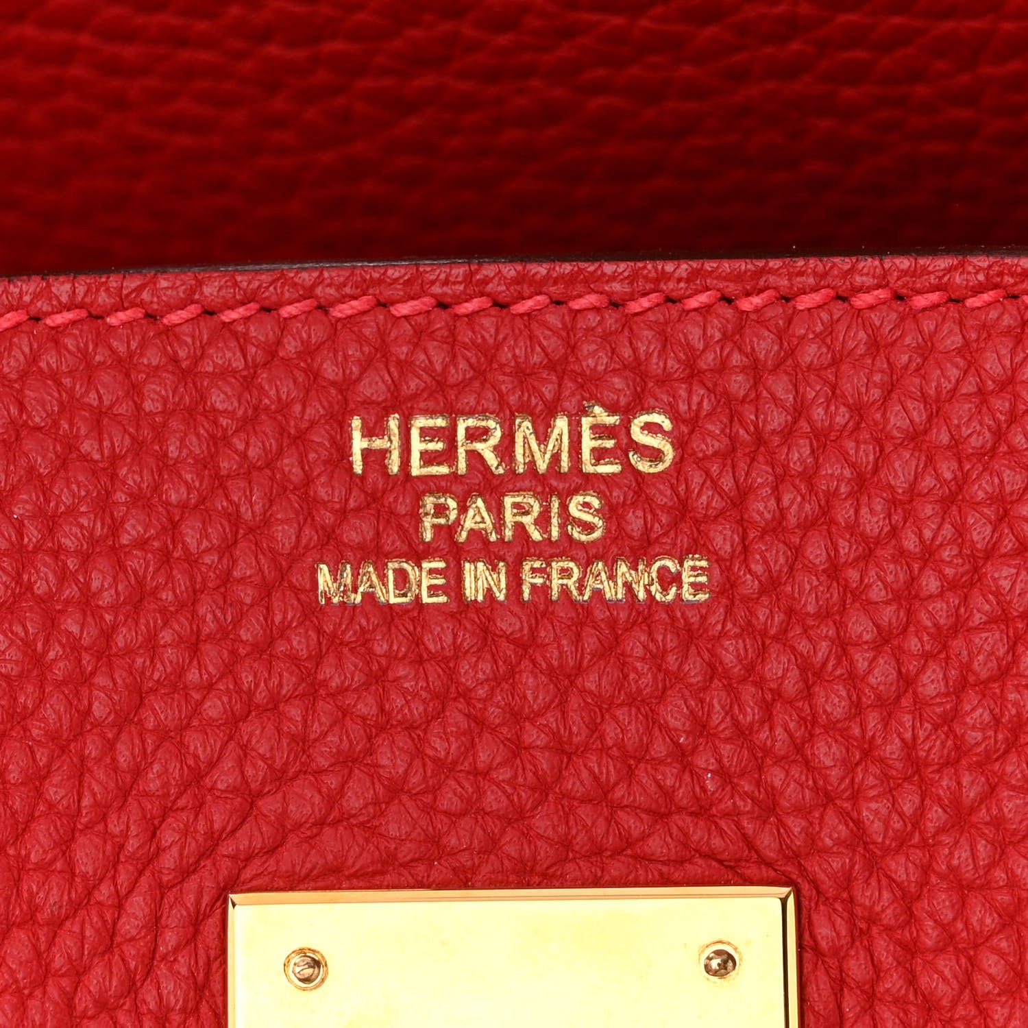 Hermes Taurillon Clemence Birkin 35 Rouge Casaque 6 of 12