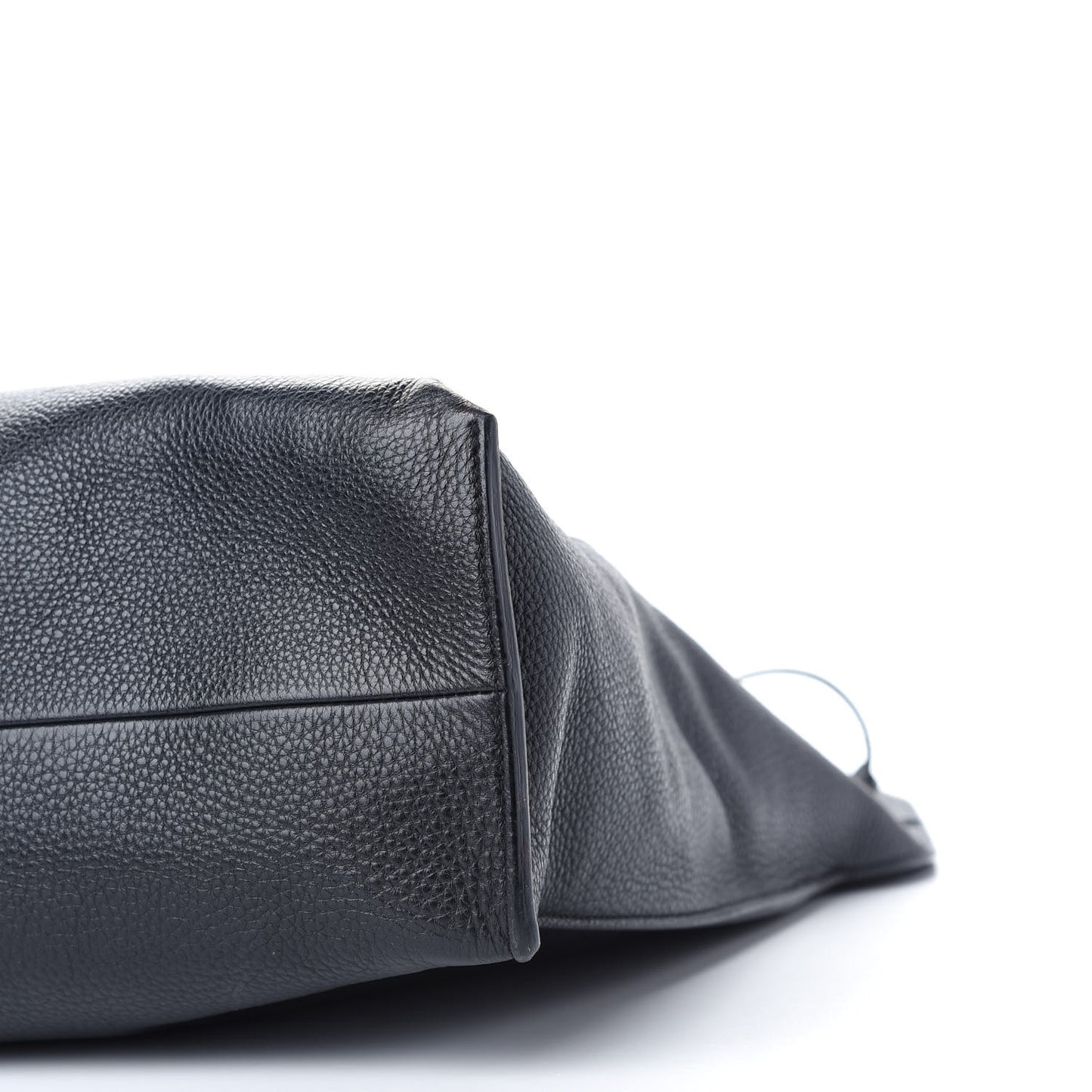 Pebbled Calfskin Alix Zip Hobo Dark Gray