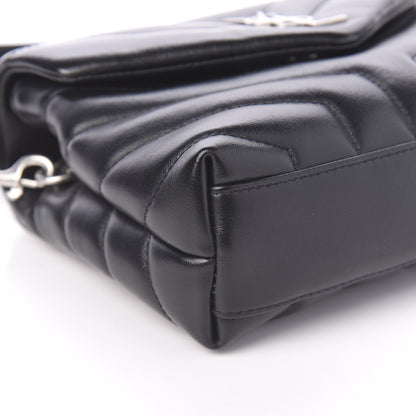 Saint Laurent Calfskin Y Quilted Monogram Toy Loulou Crossbody Bag Black 6 of 10