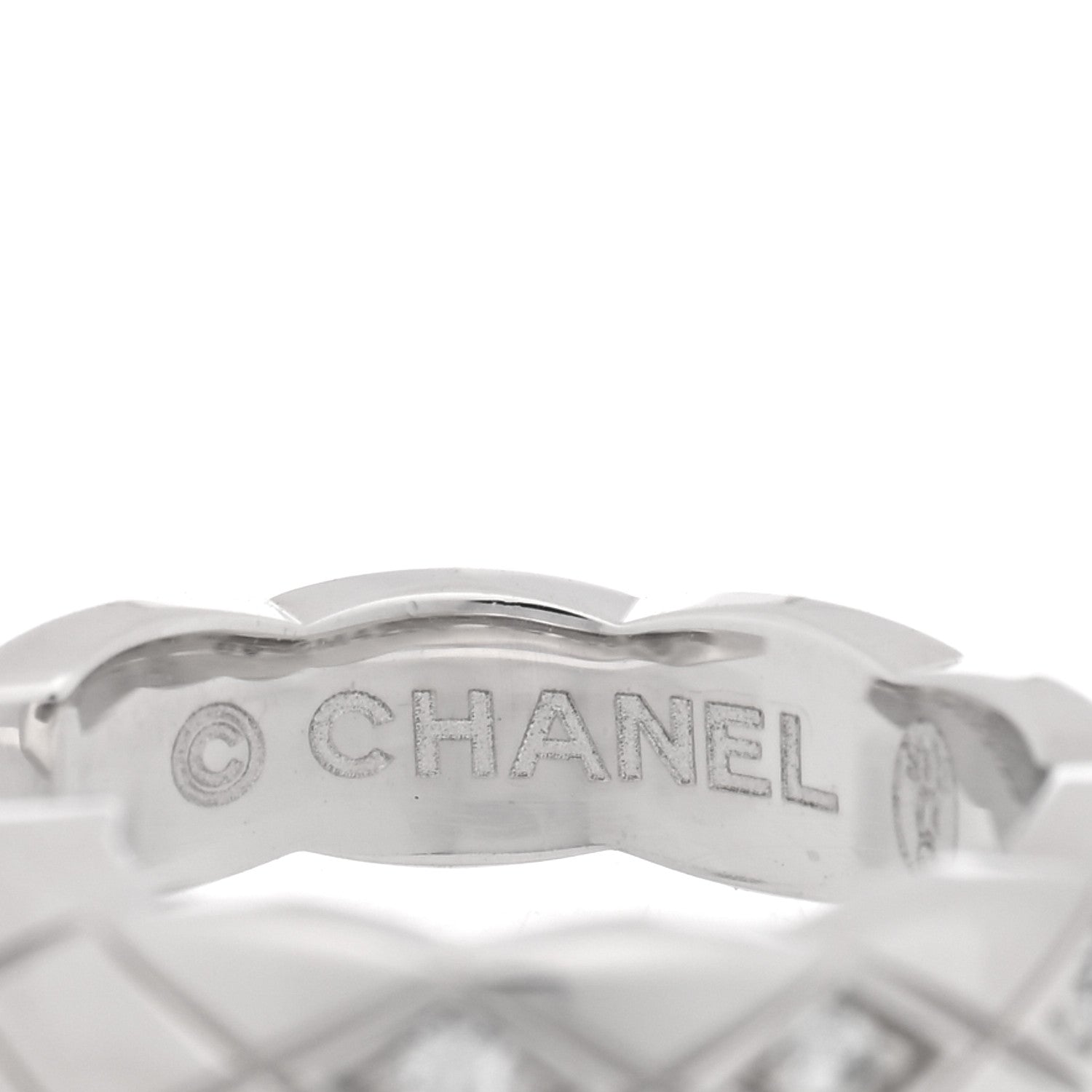 Chanel 18K White Gold Diamond Coco Crush Single Ear Cuff Earring 4 of 5