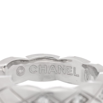 Chanel 18K White Gold Diamond Coco Crush Single Ear Cuff Earring 4 of 5