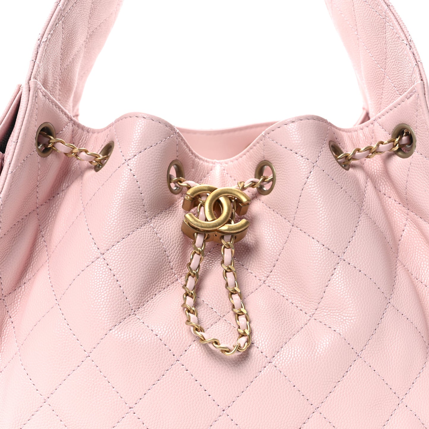 Caviar Quilted Small Chanel 25 Handbag Light Pink