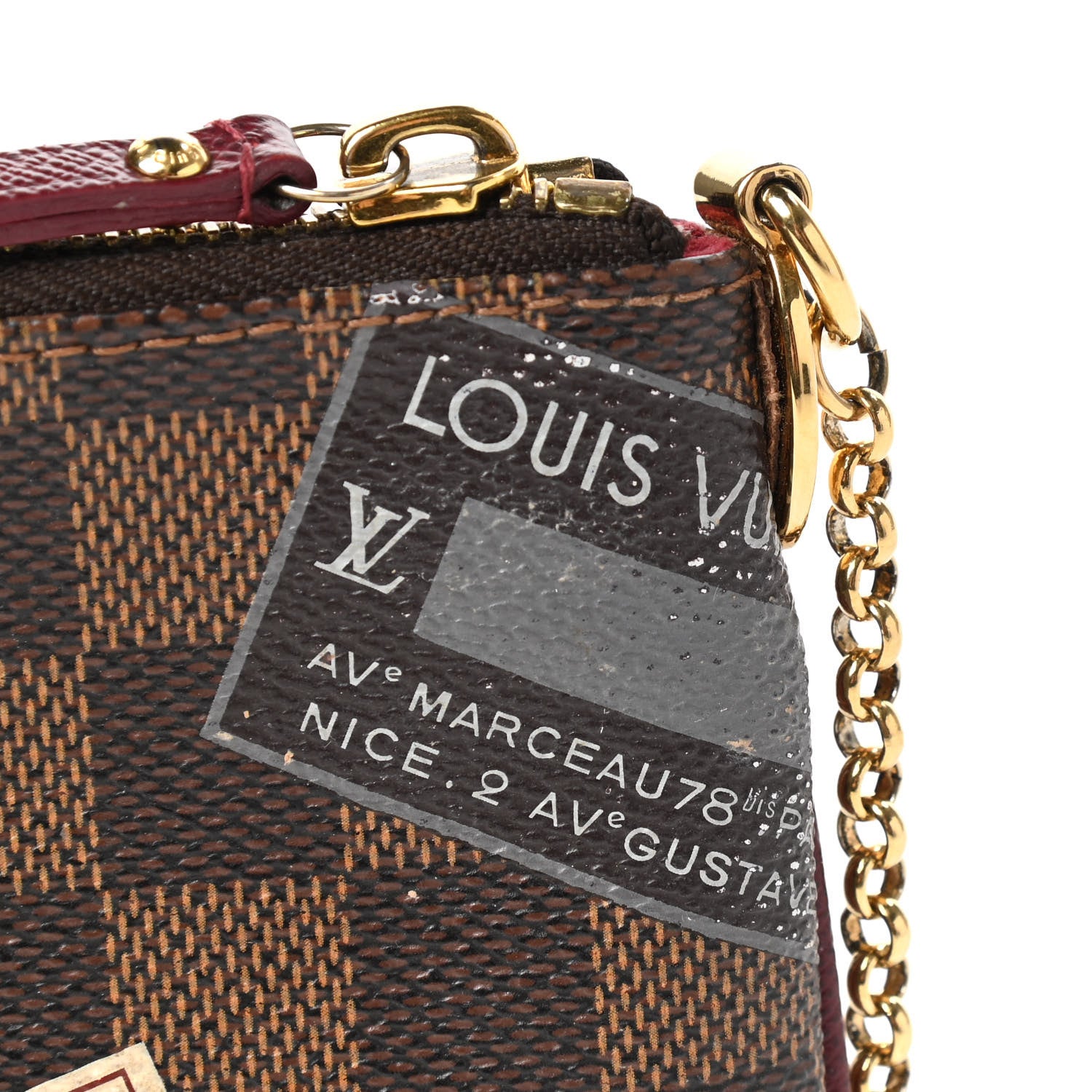 Louis Vuitton Damier Ebene Trunks Labels Pochette Milla MM 11 of 13