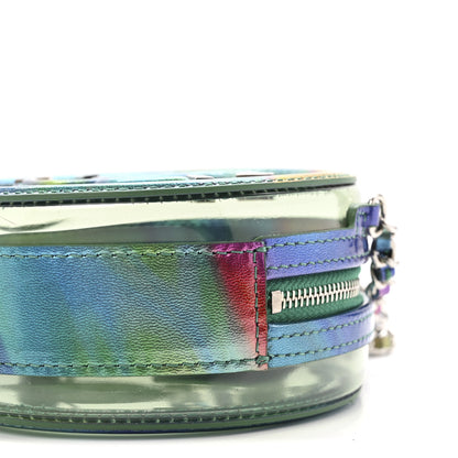 Chanel PVC Calfskin Lambskin Quilted Round Filigree Clutch With Chain Green 10 of 12