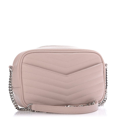 Saint Laurent Grain De Poudre Matelasse Monogram Mini Lou Camera Bag Marble Pink 3 of 10
