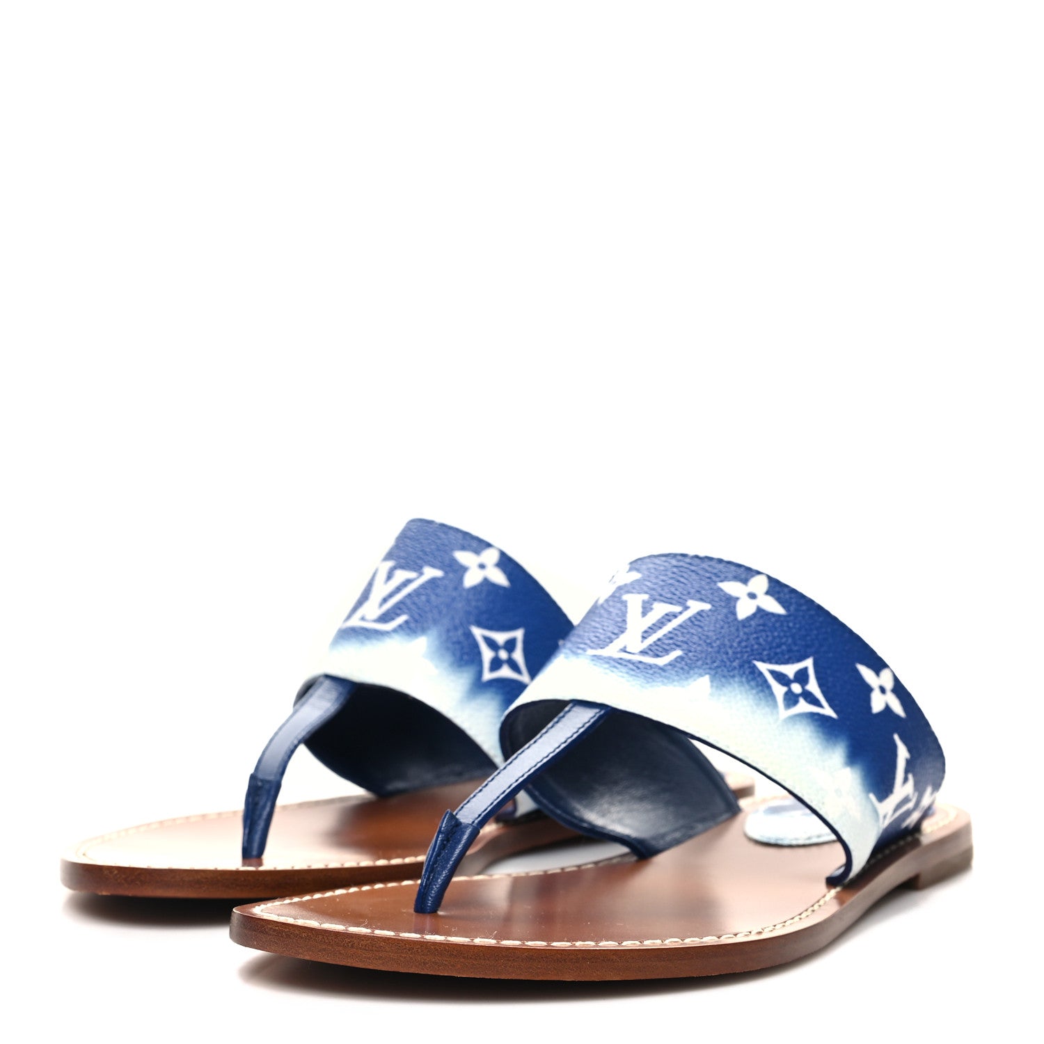 Louis Vuitton Monogram Escale Palma Sandals 39 Blue 3 of 7