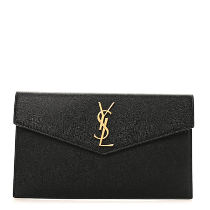 Saint Laurent Grain De Poudre Uptown Pouch Black 1 of 16