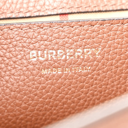 Burberry Calfskin Vintage Check Note Crossbody Bag Tan 6 of 13