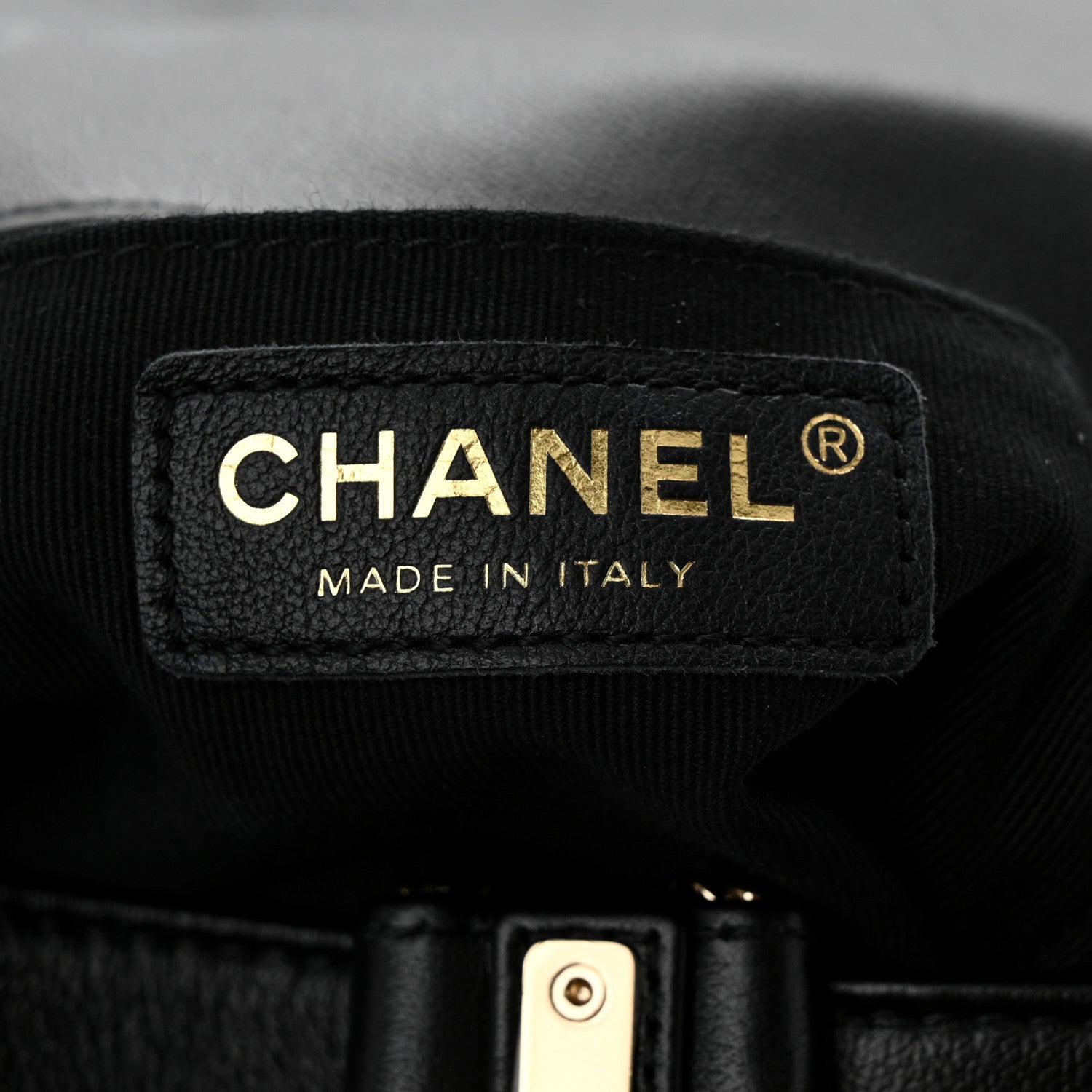 Chanel Calfskin Quilted Large Duma Pockets Drawstring Backpack Black 6 of 11