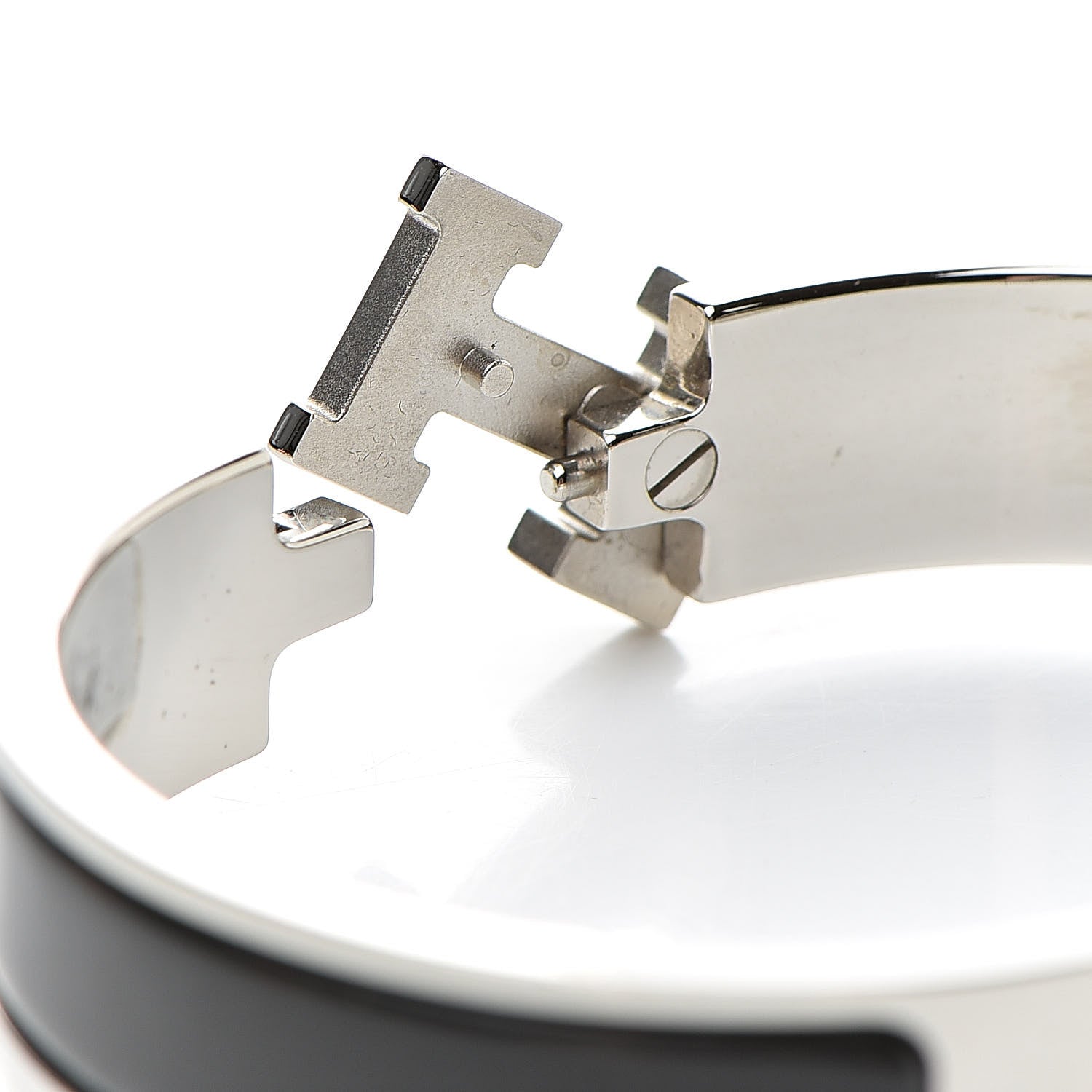 Hermes Enamel Narrow Clic Clac H Bracelet Black 5 of 6