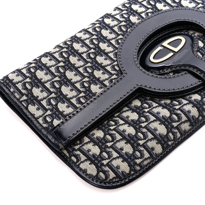 Christian Dior Oblique Fold Over Clutch Blue 9 of 10
