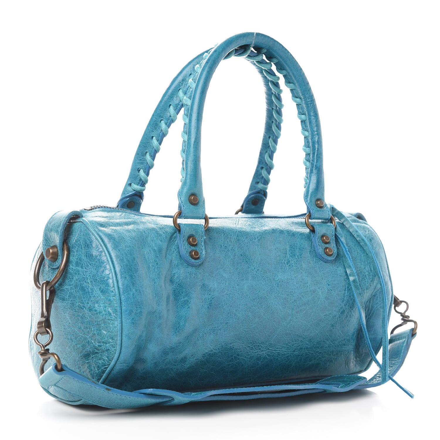 Balenciaga Chevre Classic Hardware Mini Twiggy Aquamarine 2 of 12