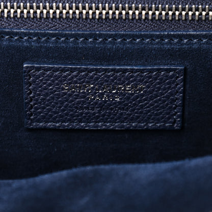 Saint Laurent Calfskin Medium Rive Gauche Cabas Navy Blue 6 of 9