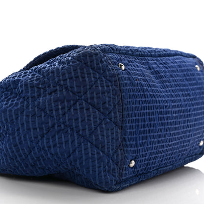 Chanel Nylon Patent Quilted CC Accordion Flap Bag Blue 10 of 13