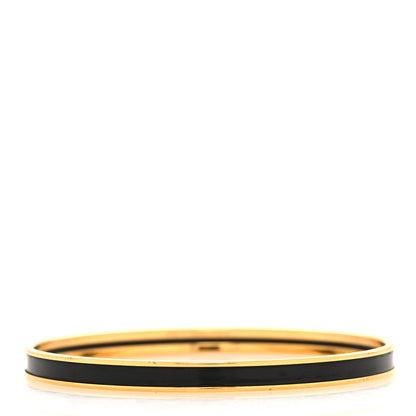 Hermes Enamel Printed Extra Narrow Printed Bracelet Black 3 of 5