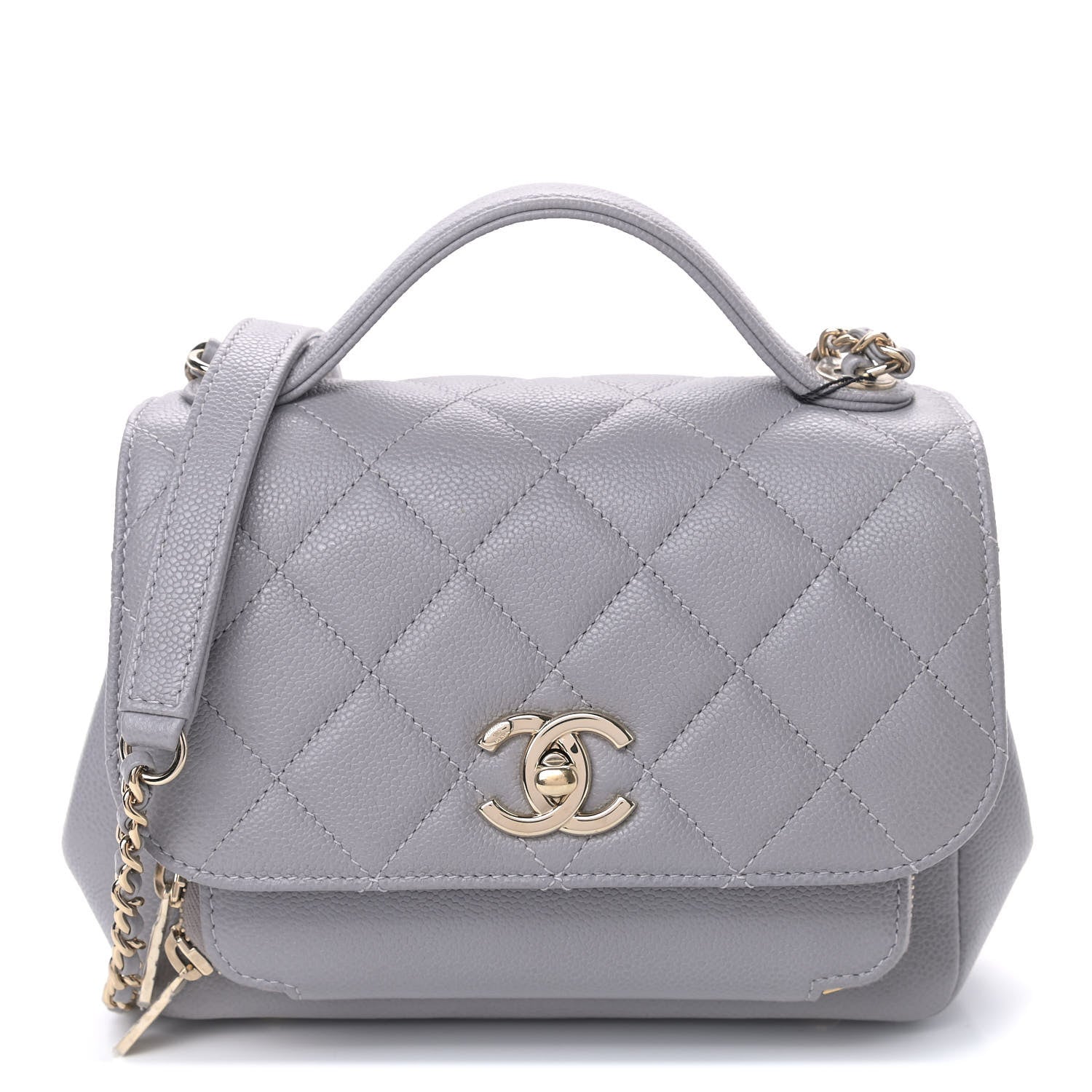 Chanel Caviar Quilted Small Business Affinity Flap Grey 1 of 8