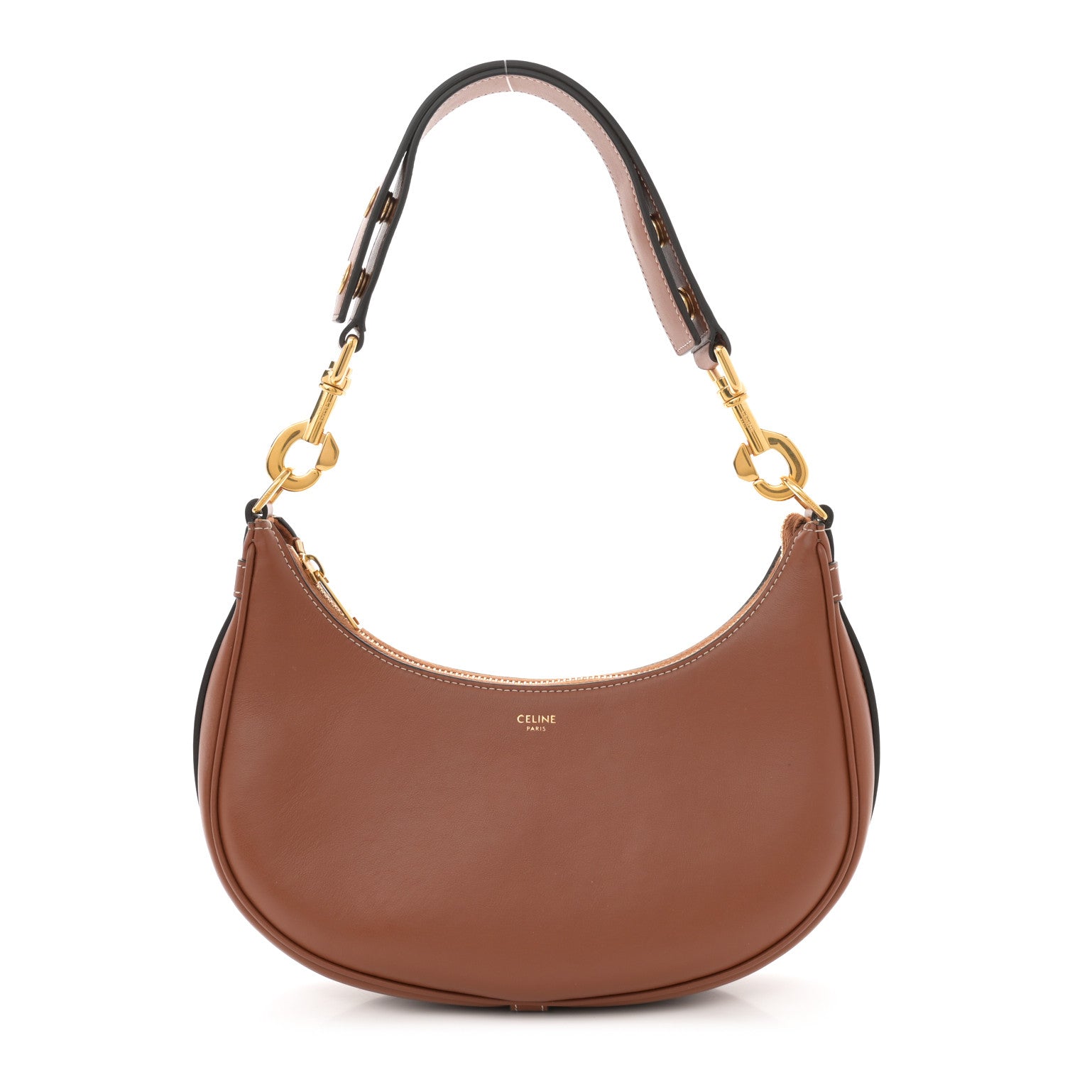 Celine Smooth Calfskin Medium Strap Ava Shoulder Bag Tan 1 of 12