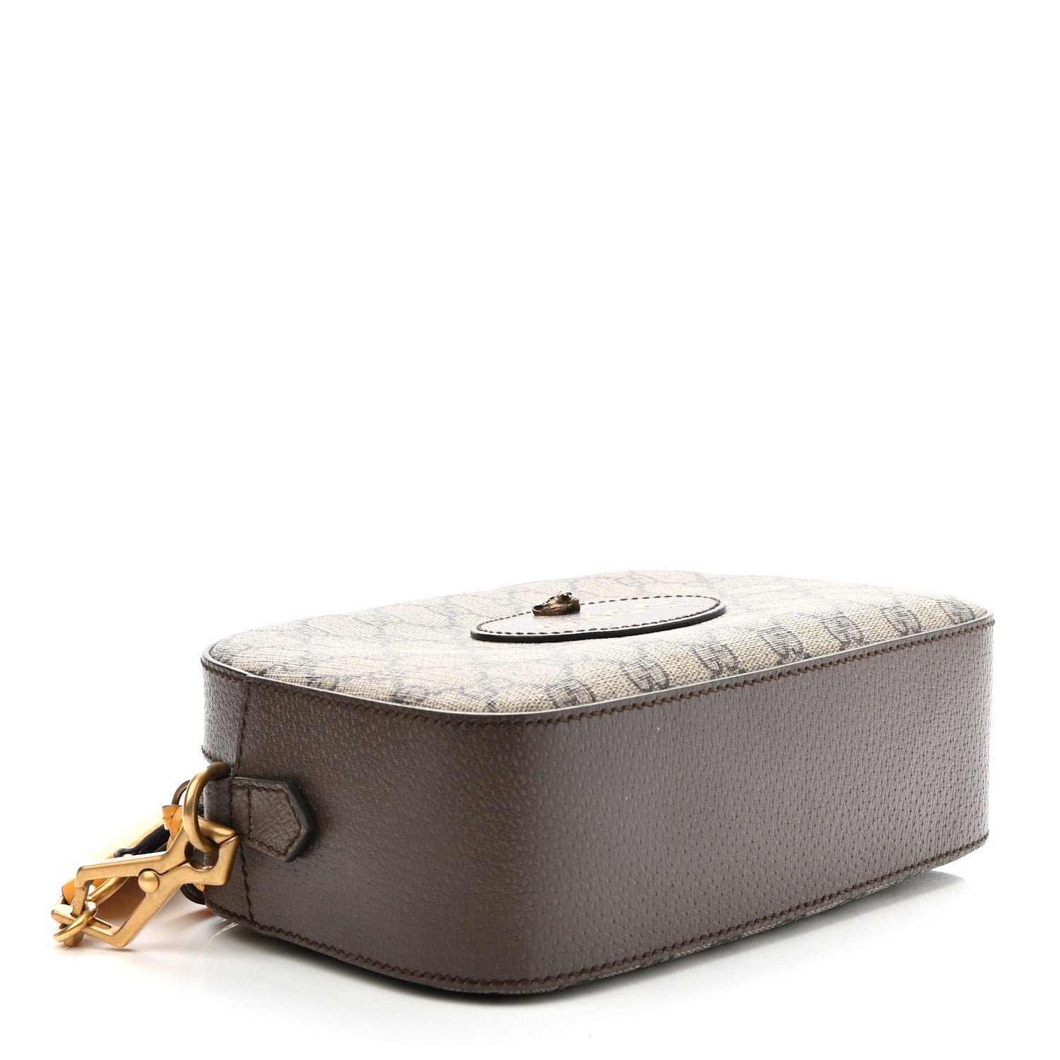 Gucci GG Supreme Monogram Web Neo Vintage Shoulder Bag Beige New Acero Crop 4 of 9