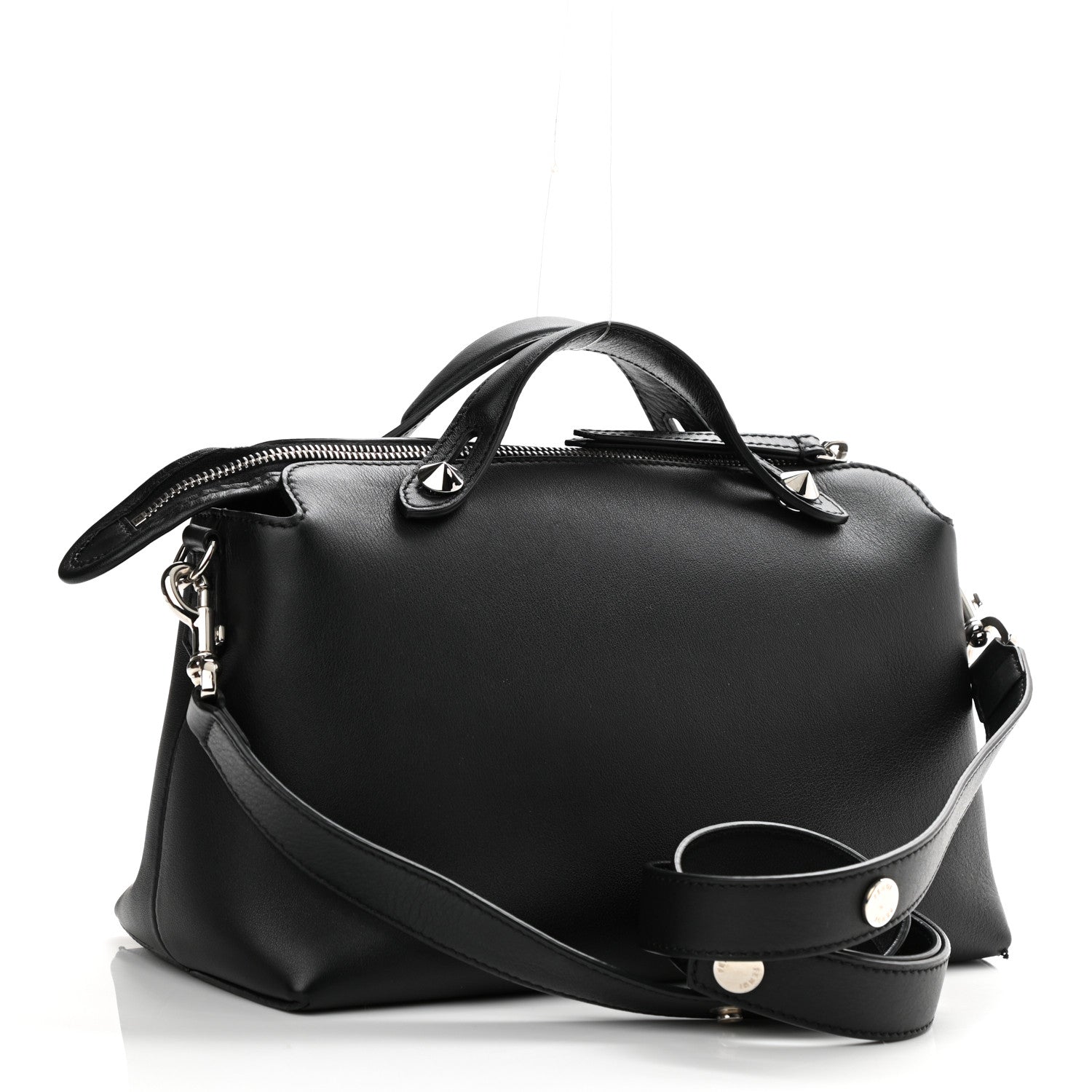 Fendi Vitello Dolce Medium By The Way Boston Bag Black 3 of 8