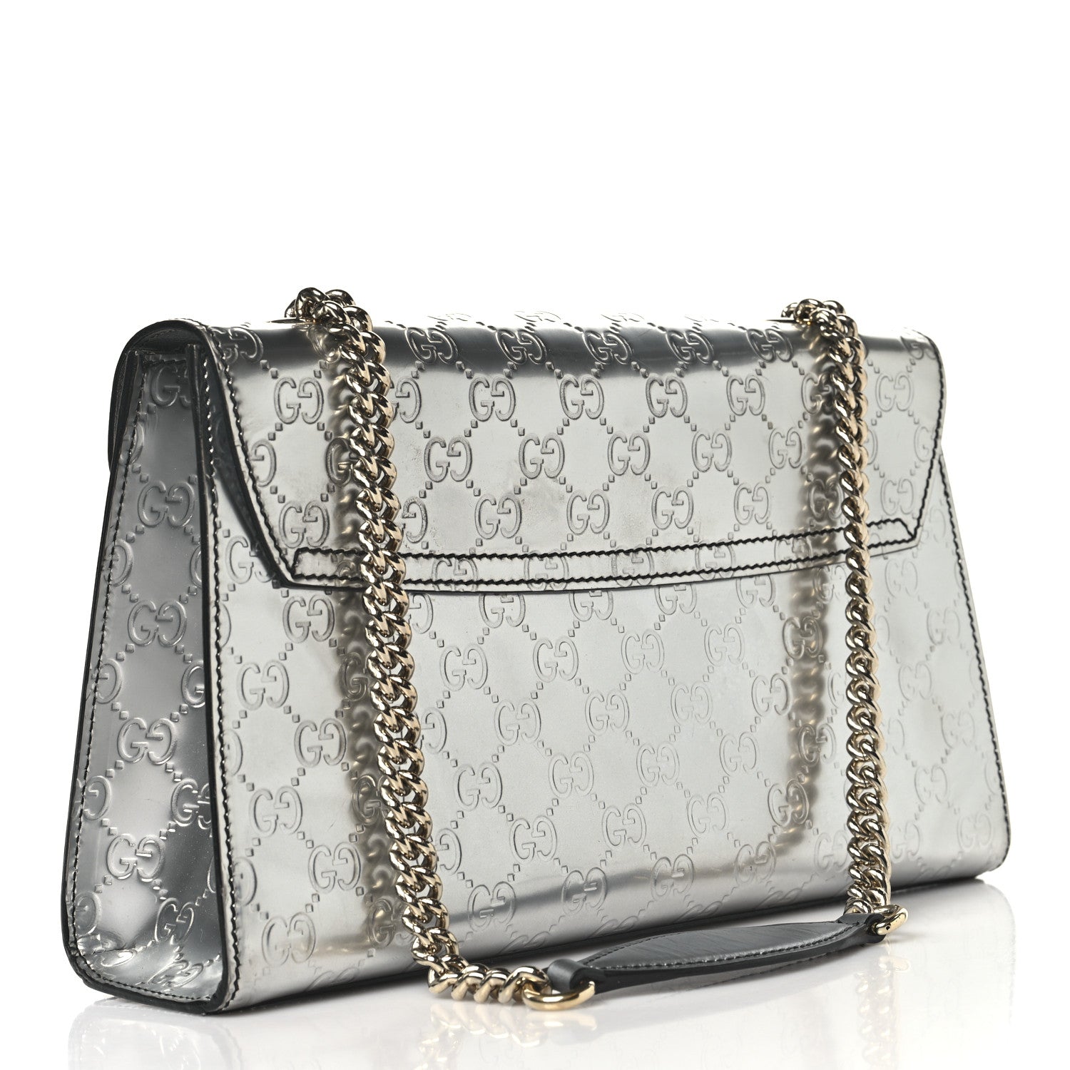 Gucci Shine Guccissima Medium Emily Chain Shoulder Bag Sasso 3 of 10