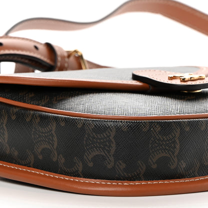 Celine Canvas Calfskin Triomphe Mini Besace Tan 8 of 10