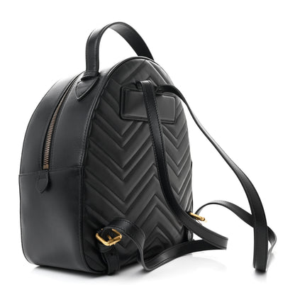 Gucci Calfskin Matelasse GG Marmont Dome Backpack Black 3 of 10