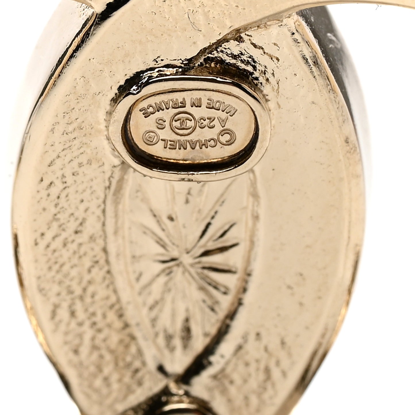 Crystal CC Large Stud Earrings Gold